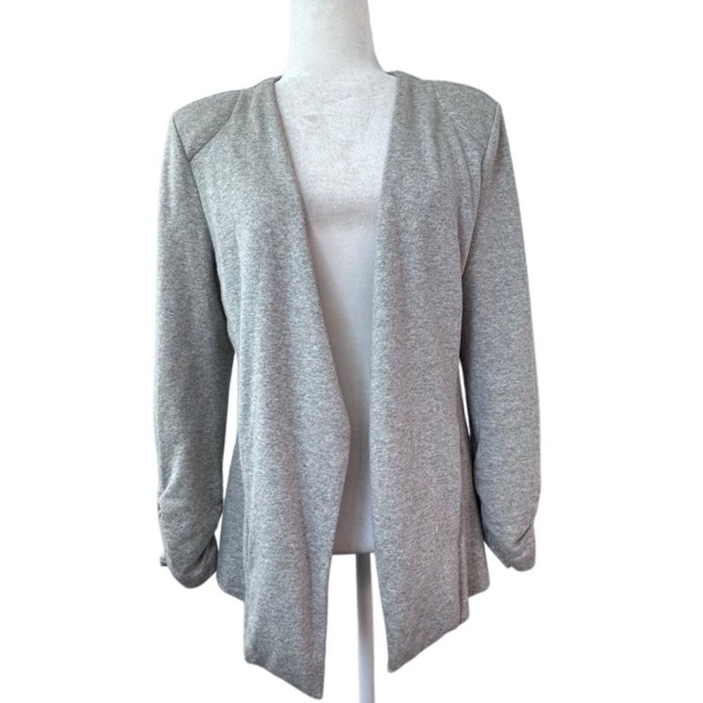 Tart Collections Gray Cardigan Open Front Long Sleeve SZ L